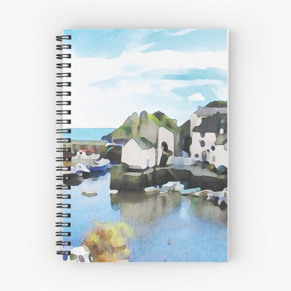 Item preview, Polperro harbour in Cornwall UK. Watercolour effect designed and sold by Gerald Waters.