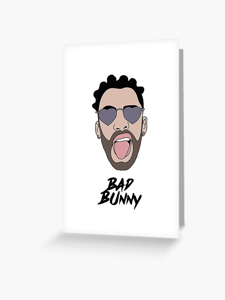 Download Bad Bunny Illustration Yo Perreo Sola J Balvin Svg Greeting Card By Maddyartist Redbubble