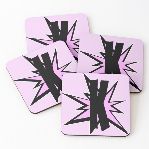 Item preview, K letter comic art pink alphabet monogram - initials designed and sold by MadandMean.