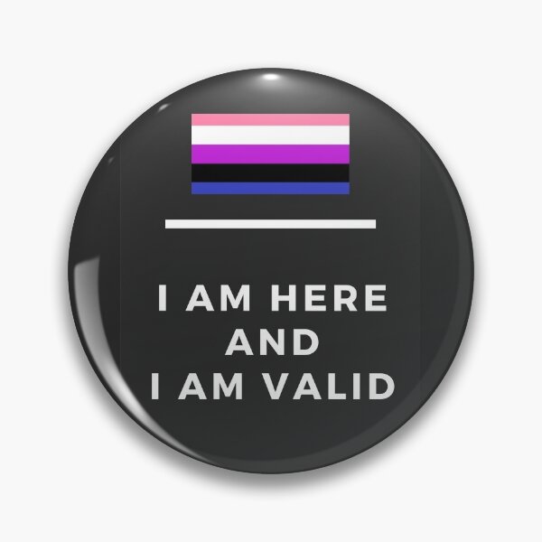 Item preview, I Am Valid Rectangle Graphic - Genderfluid designed and sold by thesassypanda.