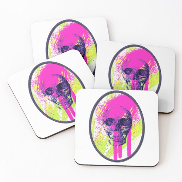 Item preview, Skull on bright colored spray paint - Graffiti art designed and sold by InkLove.