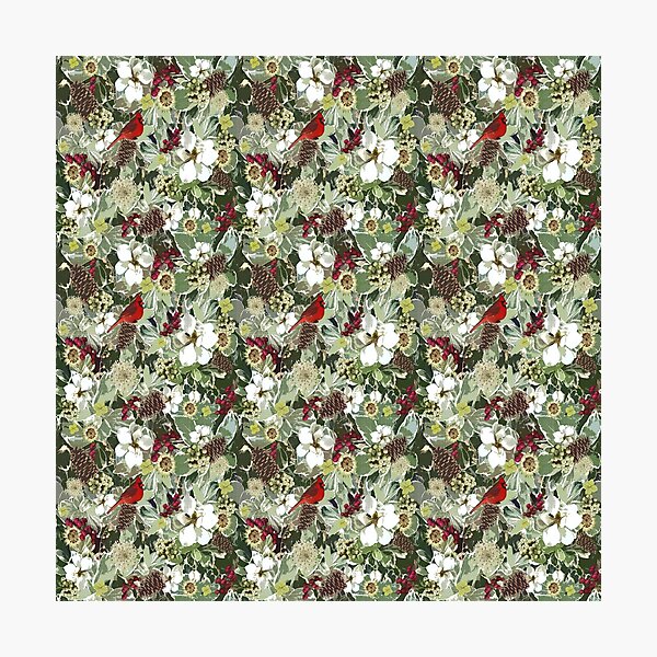 Item preview, Winter Holiday Floral with Birds designed and sold by Cheryl Welch.