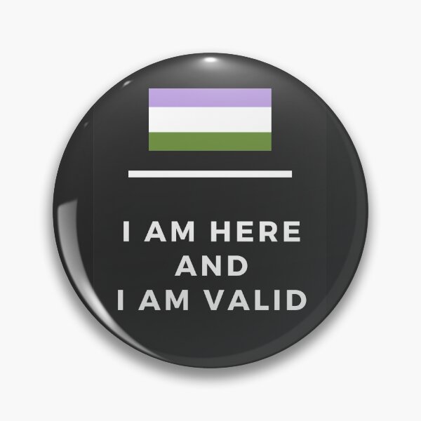 Item preview, I Am Valid Rectangle Graphic - Genderqueer designed and sold by thesassypanda.