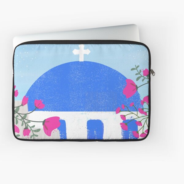 #2 Oia Santorini Blossom, Greece Laptop Sleeve
