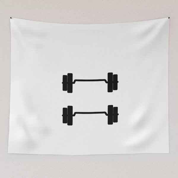 Item preview, Double barbell icons (Black) designed and sold by AnyssNara.