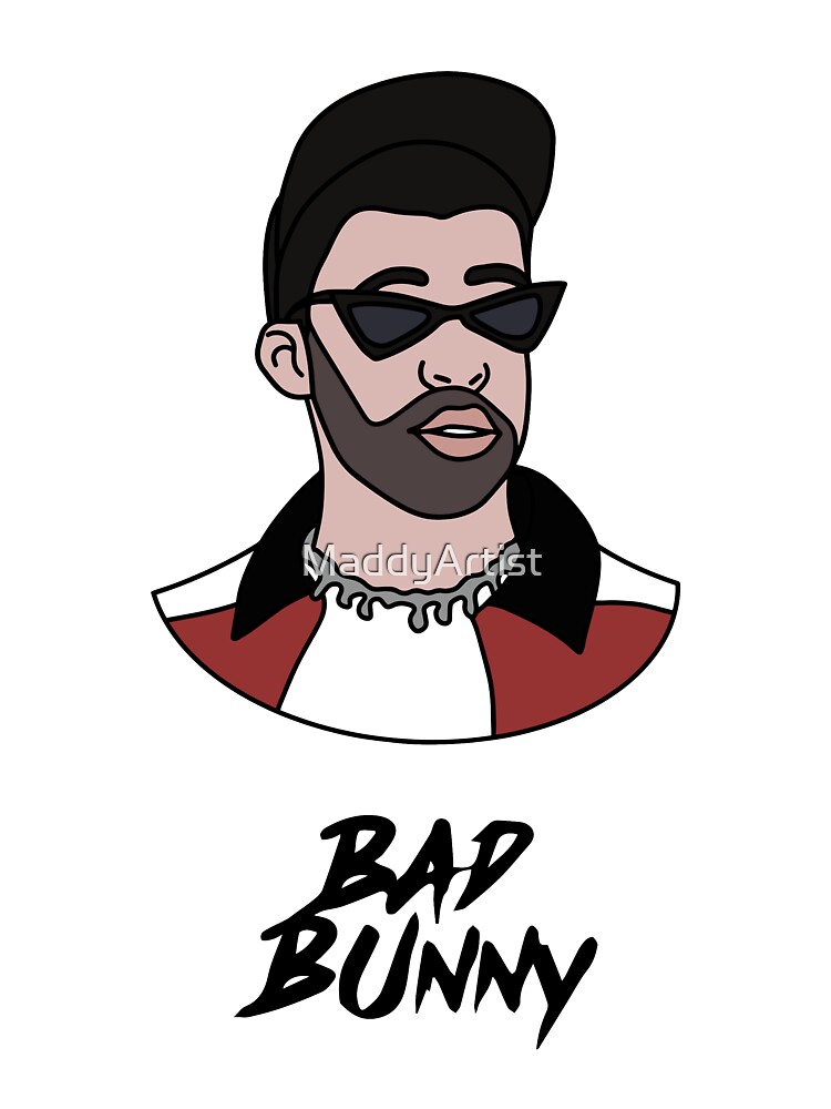 Download Bad Bunny Illustration Yo Perreo Sola J Balvin Svg Kids T Shirt By Maddyartist Redbubble