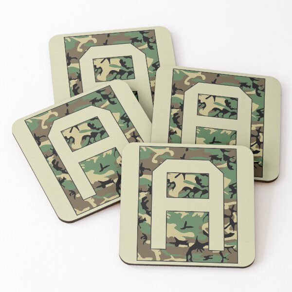 Item preview, Letter "A" Military Camo Stencil font designed and sold by 65 MCMLXV.