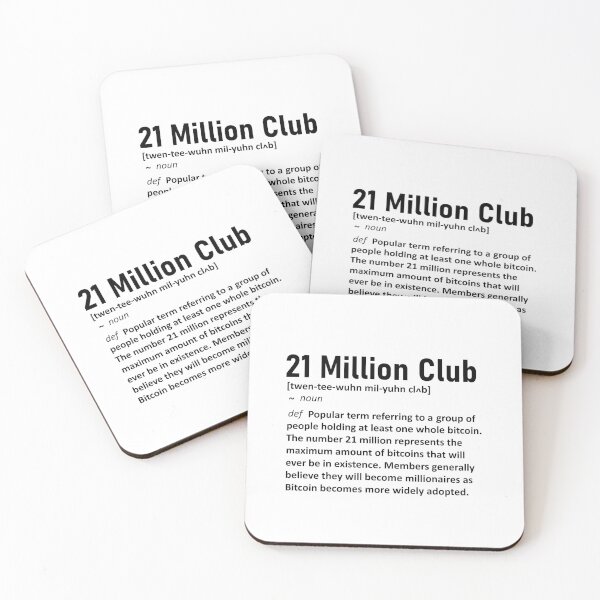 Item preview, Bitcoin - 21 Million Club definition designed and sold by TheRebelGene.