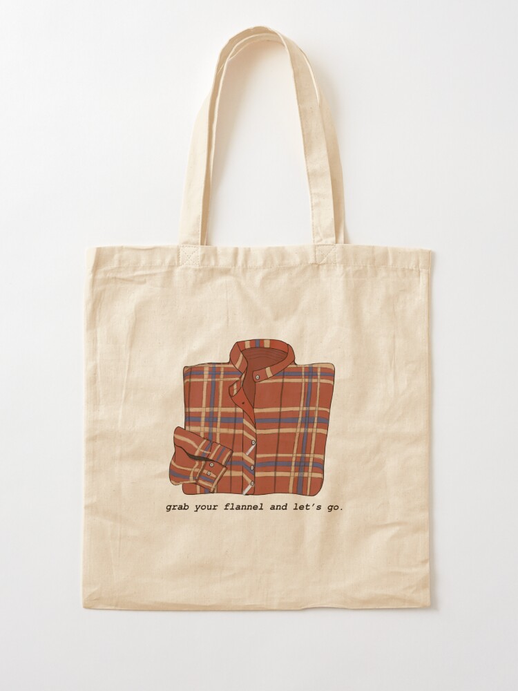 flannel tote bag