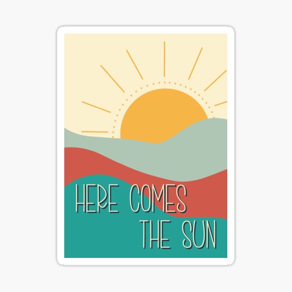 Item preview, Here Comes The Sun artwork, retro colors designed and sold by robinverheul.
