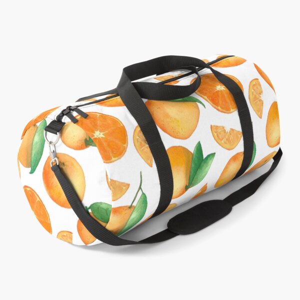 Watercolour Orange Fruit Pattern Duffle Bag