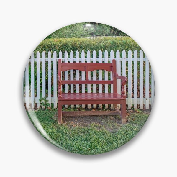 Item preview, Colonial Williamsburg Garden with Red Bench designed and sold by PaulinaS.