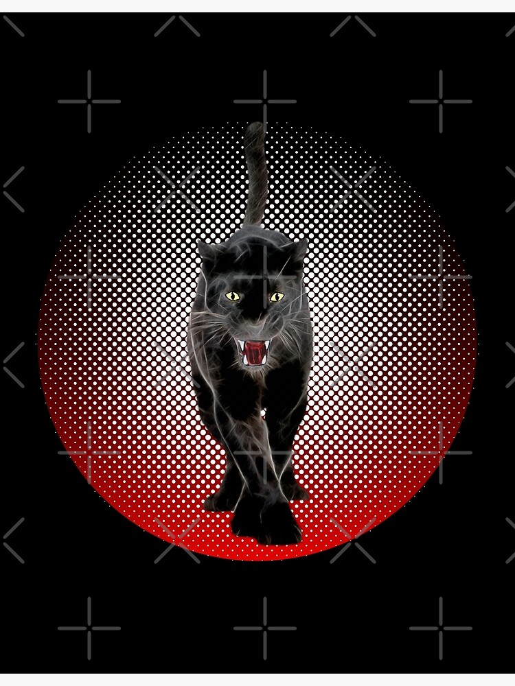 Black cougar black panther cb cat. black. | Poster