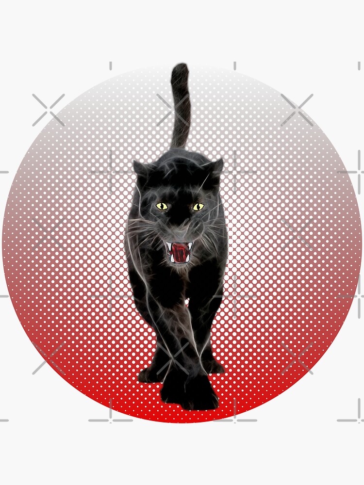 Black cougar black panther cb cat. black. | Poster