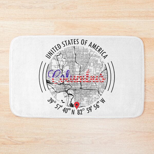 Item preview, Columbus, USA Road Map Art - Earth Tones designed and sold by hatimelhag.