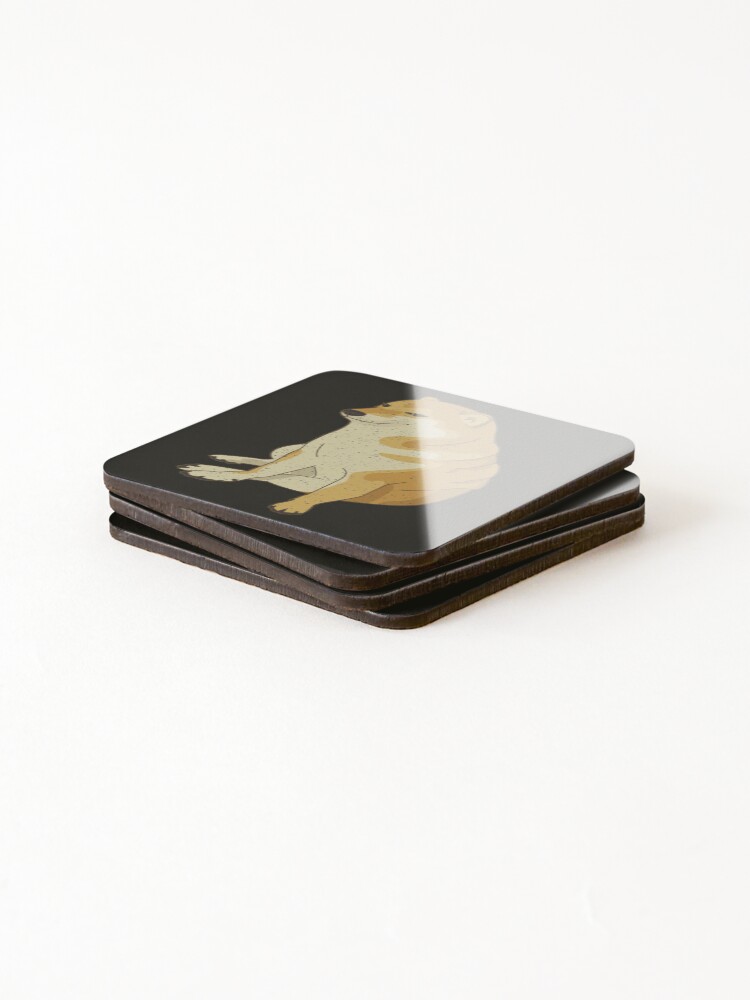 Thumbnail 4 of 5, Coasters (Set of 4), Cheems Distressed designed and sold by Rzera-.