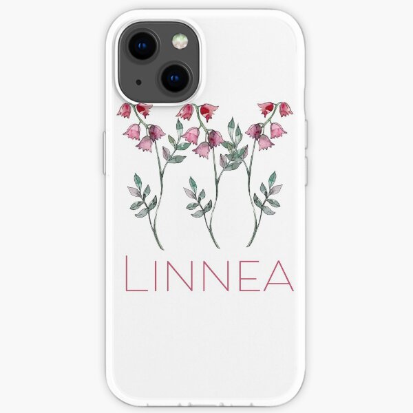 Nordic Wildflower Linnea Twinflower Pretty Pink Flowers floral iPhone Soft Case