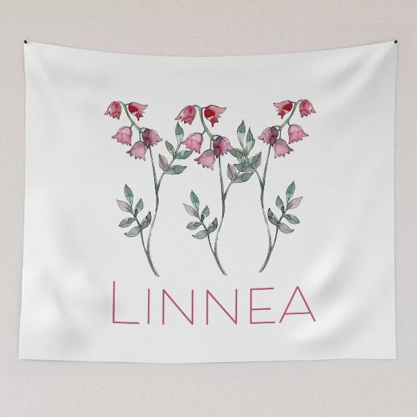 Item preview, Nordic Wildflower Linnea Twinflower Pretty Pink Flowers floral designed and sold by funnytshirtemp.