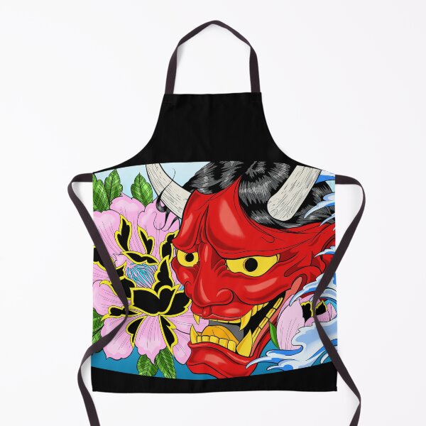 Item preview, Hannya Mask with Peony Flower designed and sold by TattooistGus.