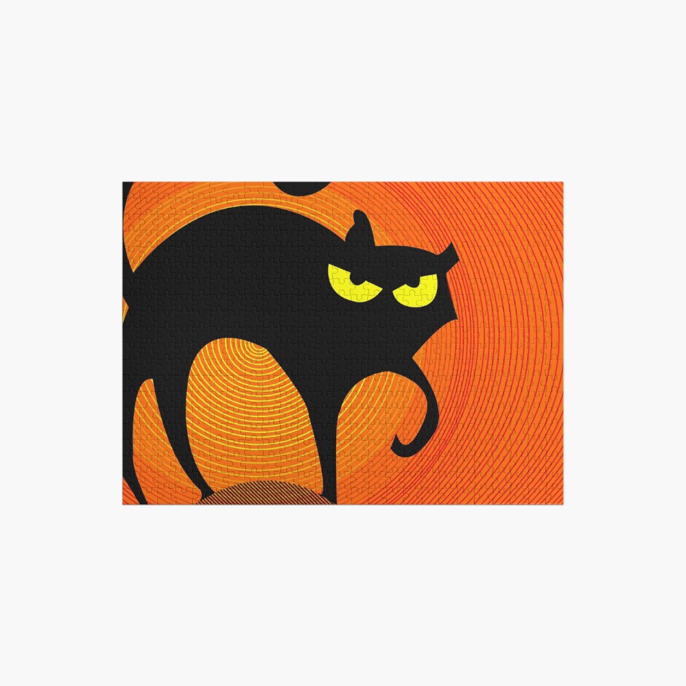 Spooky Halloween Black Cat 