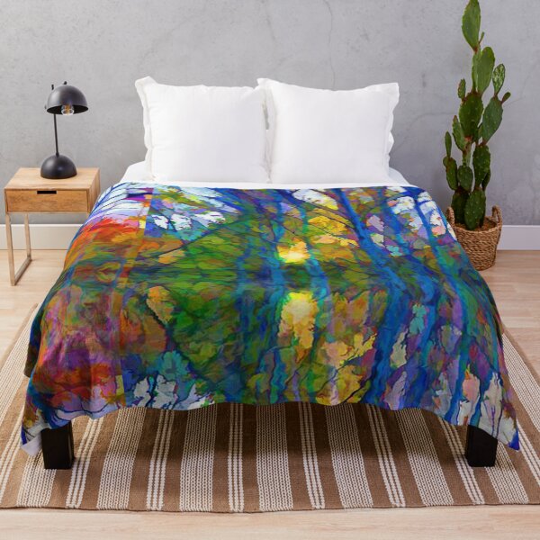Item preview, Blue Polychromatic Trees designed and sold by lotusbud.