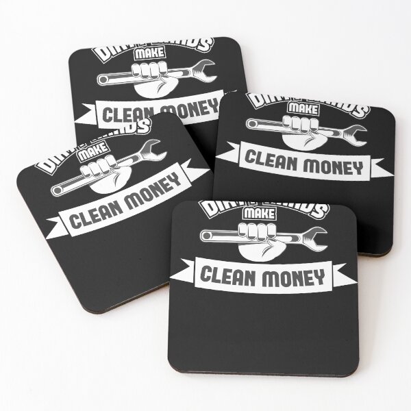 Item preview, Dirty Hands make Clean Money saying motif designed and sold by Grinover.