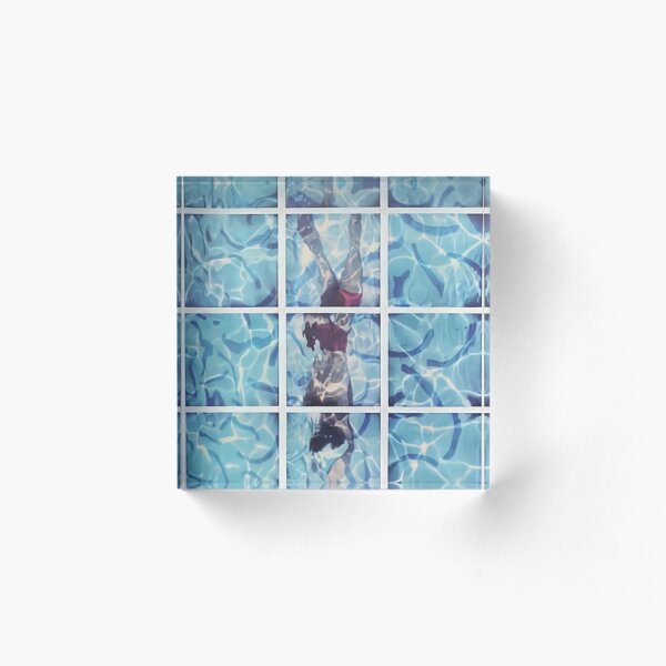 David Hockney Olympic 1984 Olympics Acrylic Block