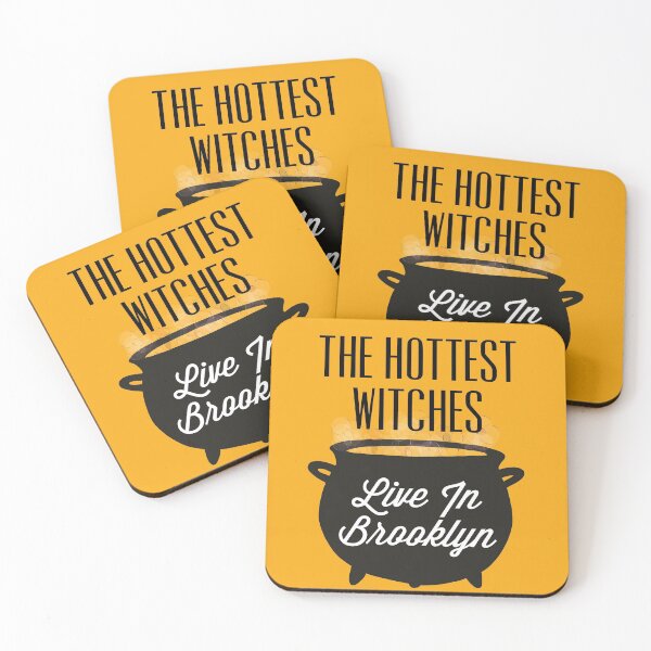 Item preview, The Hottest Witches Live in Brooklyn Halloween Quote designed and sold by AMSonArt.