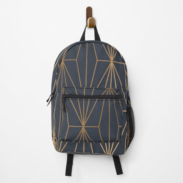 Item preview, Navy Blue Geometric Gold Pattern designed and sold by Vic Torys ☆.
