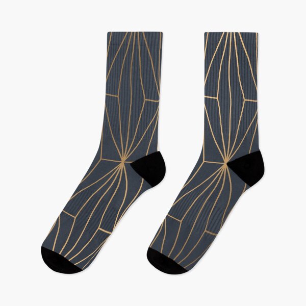 Item preview, Navy Blue Geometric Gold Pattern  designed and sold by Vic Torys ☆.