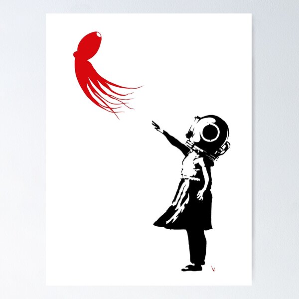Girl with Octopus Poster