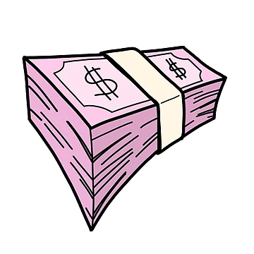 Artwork thumbnail, Pink Money Stack by Puffoo