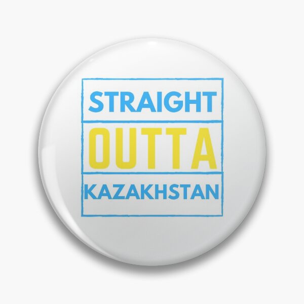 Item preview, Straight Outta Kazakhstan Blue and Yellow Quote designed and sold by luchik-and-co.