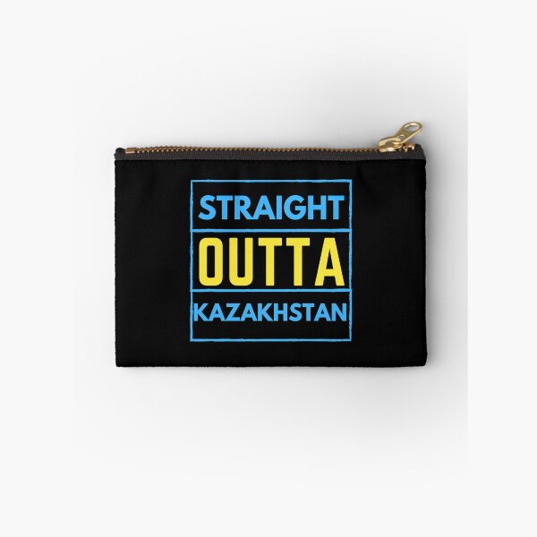 Item preview, Straight Outta Kazakhstan Blue and Yellow Quote designed and sold by luchik-and-co.