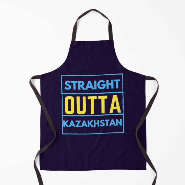 Item preview, Straight Outta Kazakhstan Blue and Yellow Quote designed and sold by luchik-and-co.
