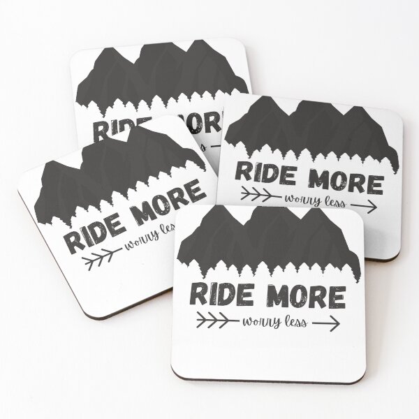 Item preview, Ride more worry less mountain bike black designed and sold by CrownsStore.