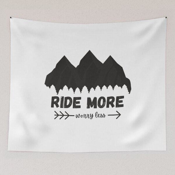 Item preview, Ride more worry less mountain bike black designed and sold by CrownsStore.