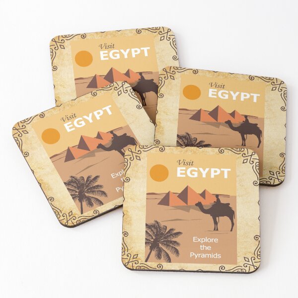 Item preview, Vintage Egypt Ornaments and Pyramids 50s illustration  designed and sold by conceptDVS.