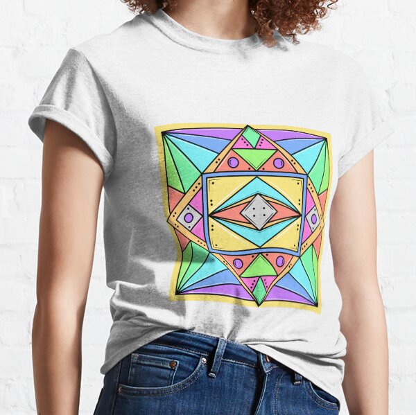 Geometric Design Neon Colours Classic T-Shirt