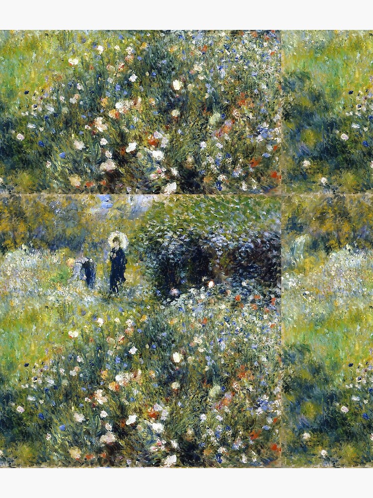 Woman with umbrella in a garden, Pierre-Auguste Renoir by fourretout