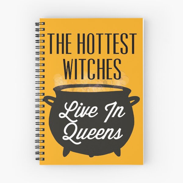 Item preview, The Hottest Witches Live in Queens Halloween Quote designed and sold by AMSonArt.