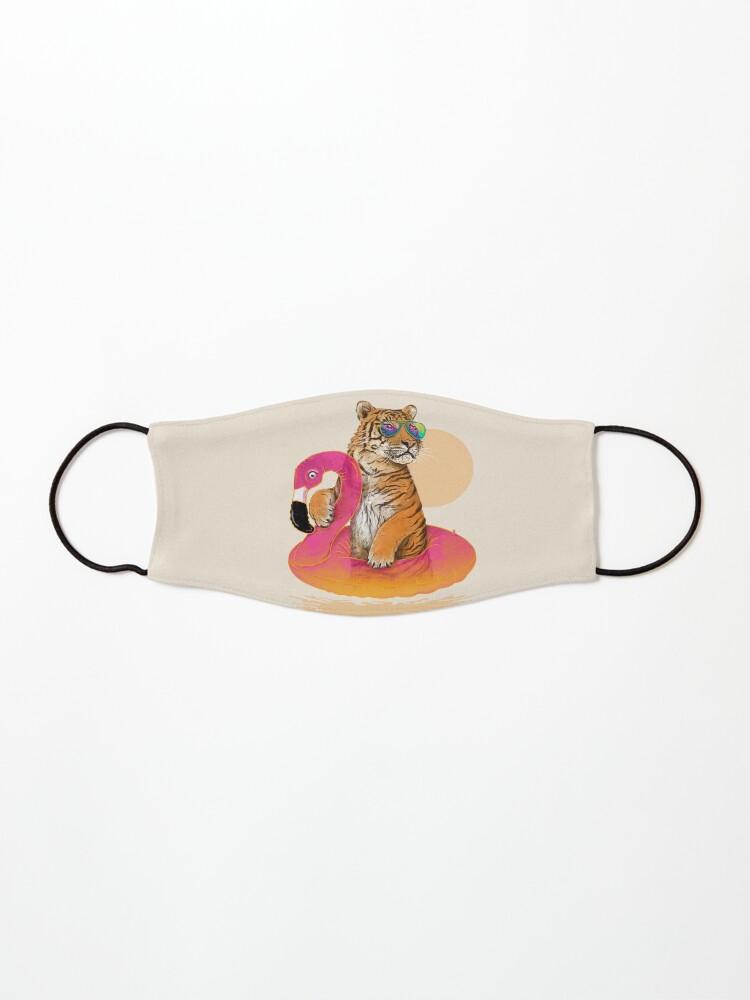 Thumbnail 1 of 5, Mask, Chillin, Flamingo Tiger designed and sold by 38Sunsets.
