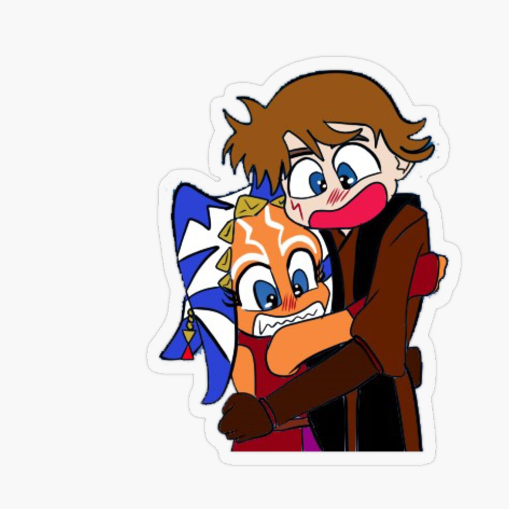 Chibi Scared Anakin and Ahsoka