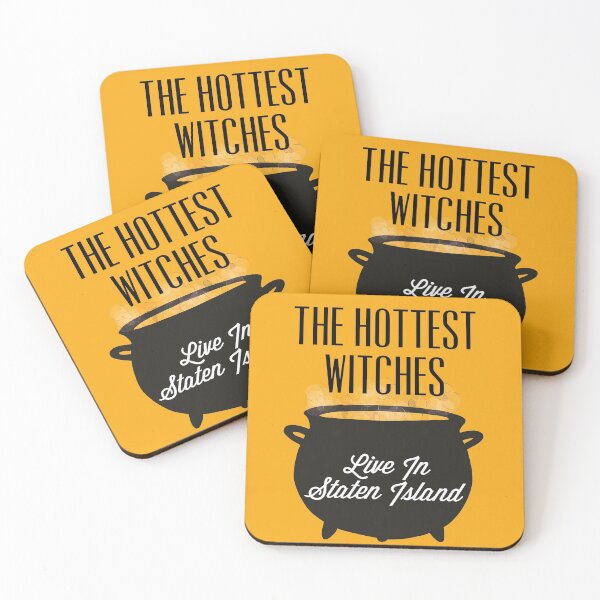 Item preview, The Hottest Witches Live in Staten Island Halloween Quote designed and sold by AMSonArt.