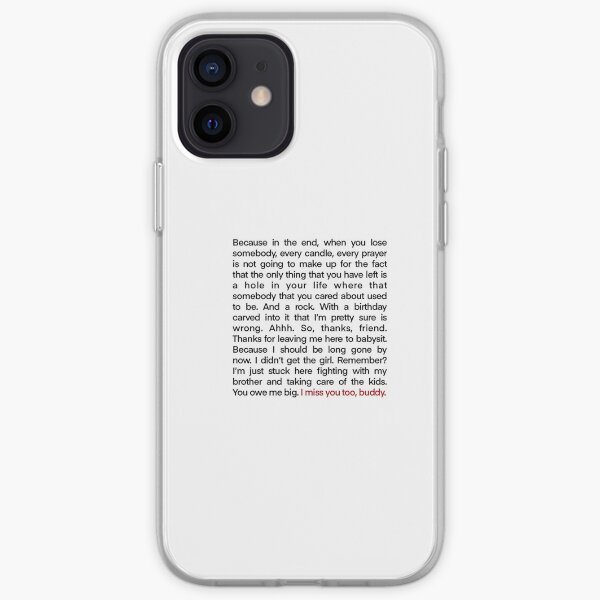 Damon’s speech to alaric iPhone Soft Case