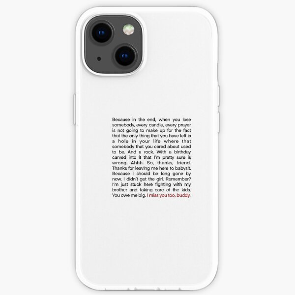 Damon’s speech to alaric iPhone Soft Case