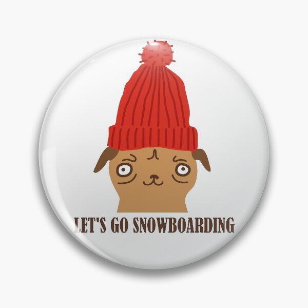 Item preview, Let's Go Snowdoarding Cute Winter Dog, Winter Holidays gift idea for partner designed and sold by Artysneak.