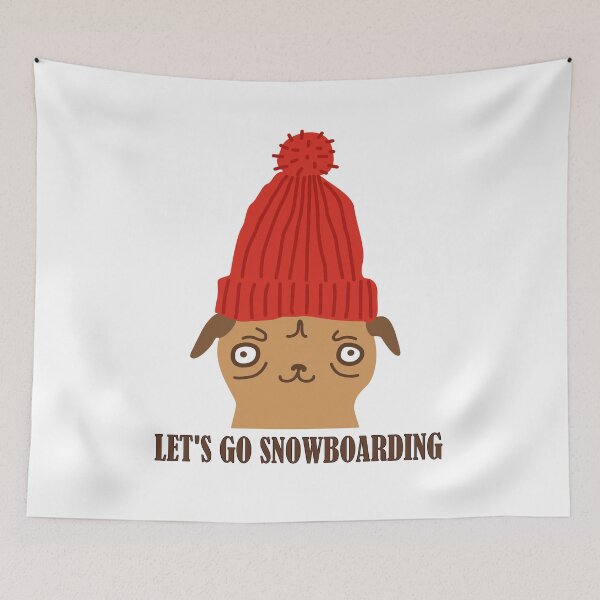 Item preview, Let's Go Snowdoarding Cute Winter Dog, Winter Holidays gift idea for partner designed and sold by Artysneak.