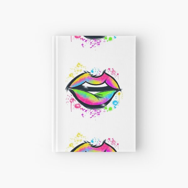 Rainbow lips Hardcover Journal