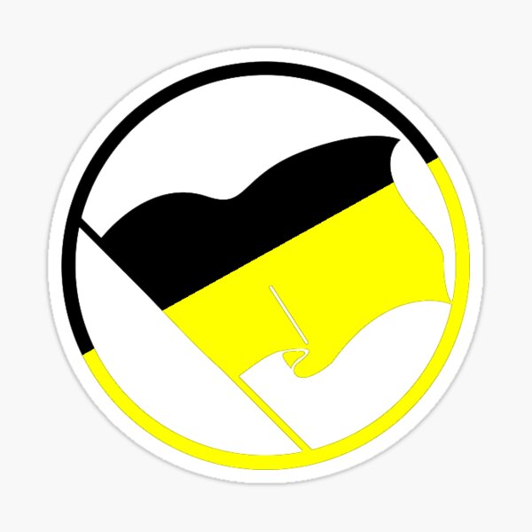 Ancap Flag Sticker By Anarchostickers Redbubble